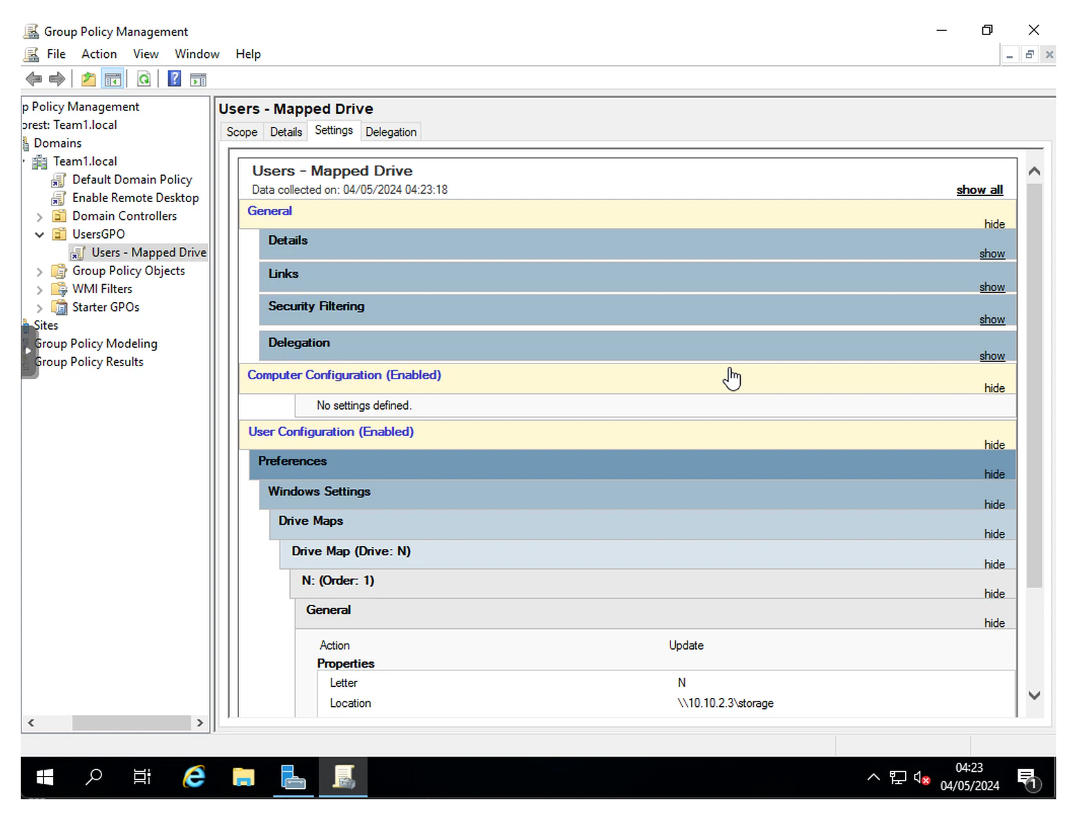 Group Policy preference mounting the Linux-hosted network share on Windows clients