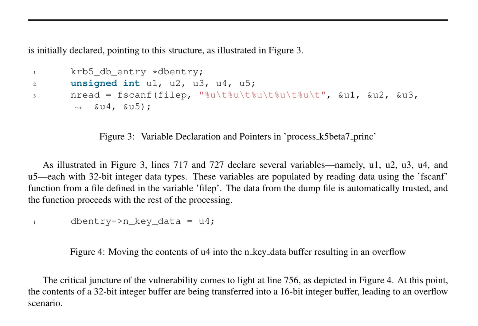 Kerberos parser declarations, fscanf input, and assignment of u4 into n_key_data