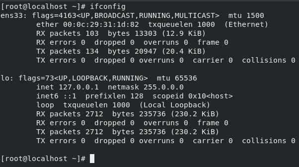 CentOS interface with no IPv4 address