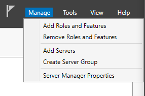 Server Manager Add Roles and Features menu