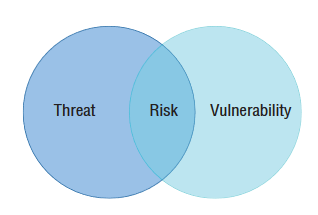 Threat, risk, and vulnerability diagram
